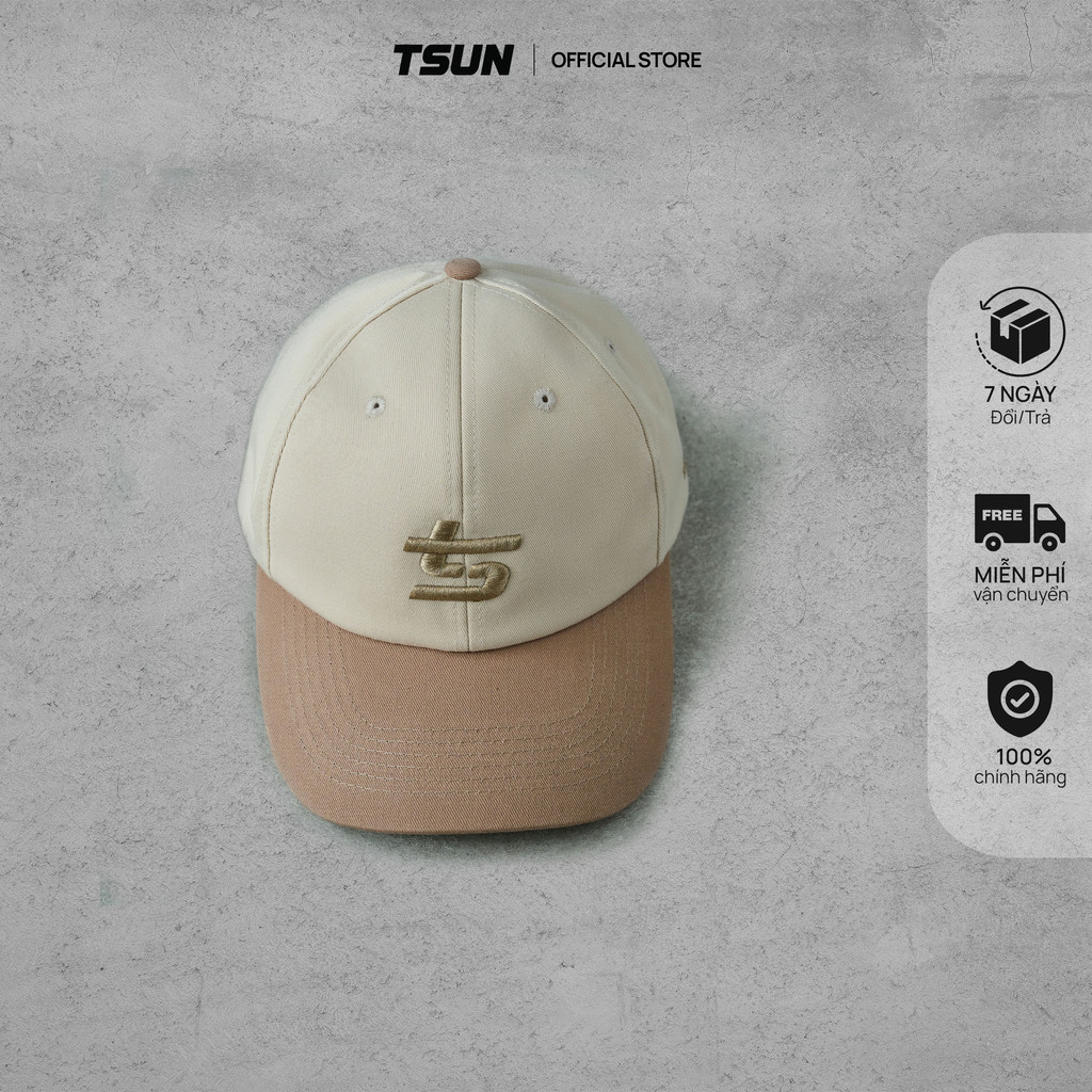 Nón TSUN Symbol Cap - Kem/Nâu - [UNISEX] - Chi Tiết Thêu