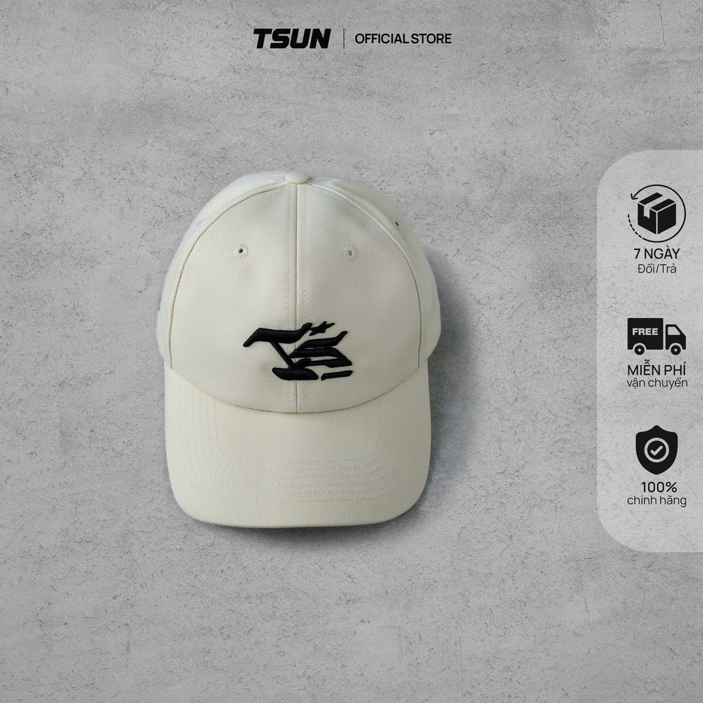 Nón TSUN Vortex Cap - Kem - [UNISEX] - Chi Tiết Thêu