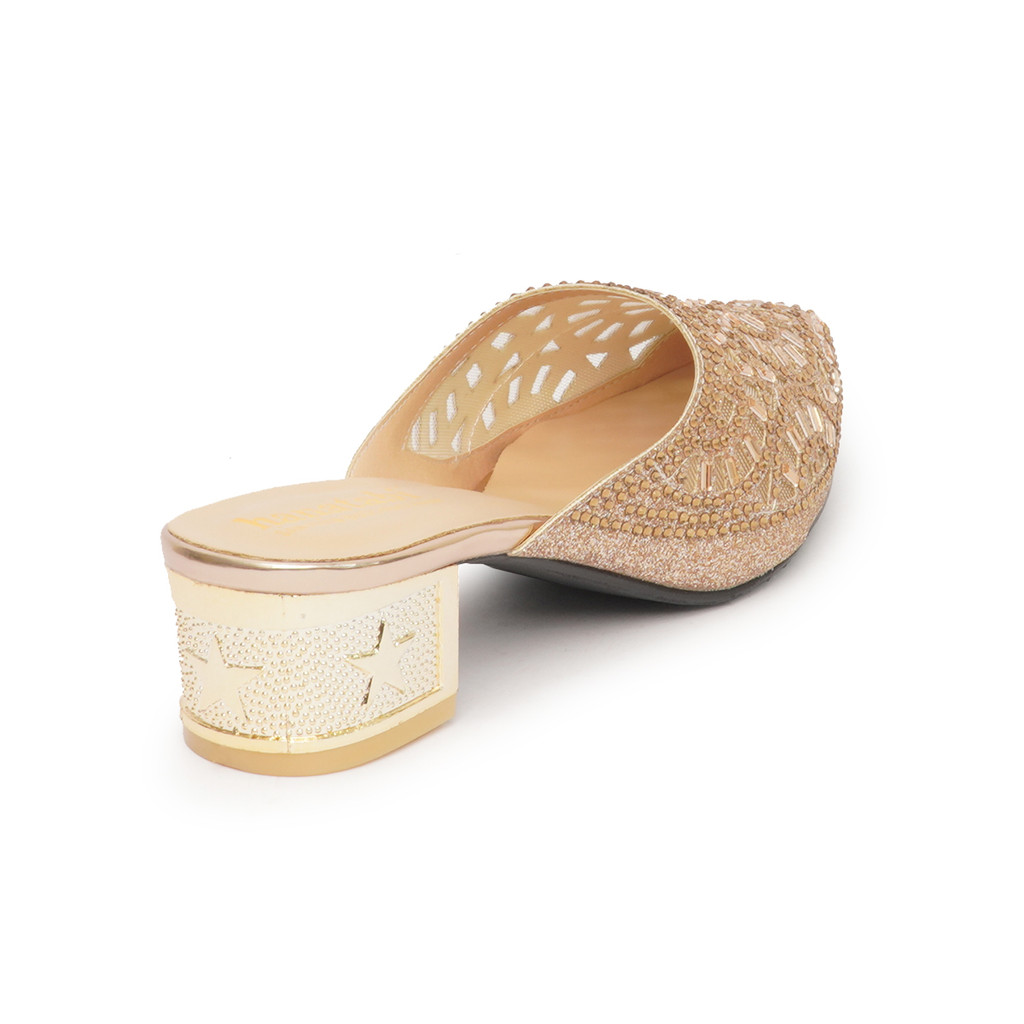 Dép Nữ Hanatabi Trung Niên Đính Xoàn Gót Cao 5 Cm Mã HNSB5F160