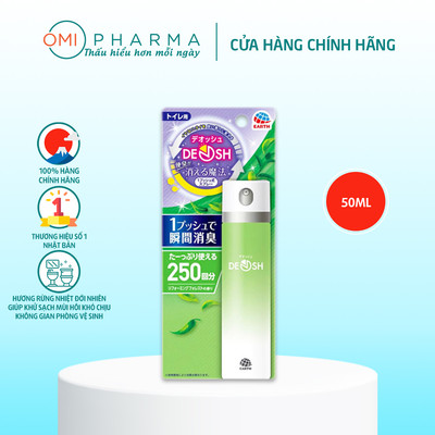 Xịt Khử Mùi Nhà Vệ Sinh Hakugen Earth Deosh Hương Rừng Nhiệt Đới Nhật Bản (50 ml)