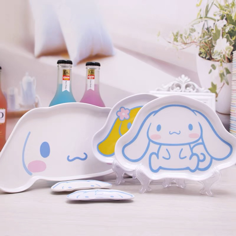 Set chén đĩa ly muỗng hoạt hình Sanrio Melamine đựng trái cây đồ ăn vặt bánh kẹo hoạt hình dễ thương Cinnamoroll