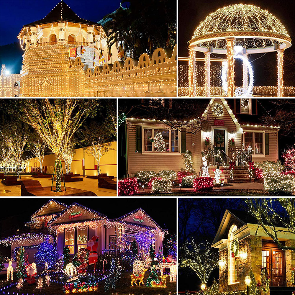 Dây Đèn Led Năng Lượng Mặt Trời 8 Chế Độ Dây Đèn Led Trang Trí Ngoài Trời Chống Nước 22M 200 Led