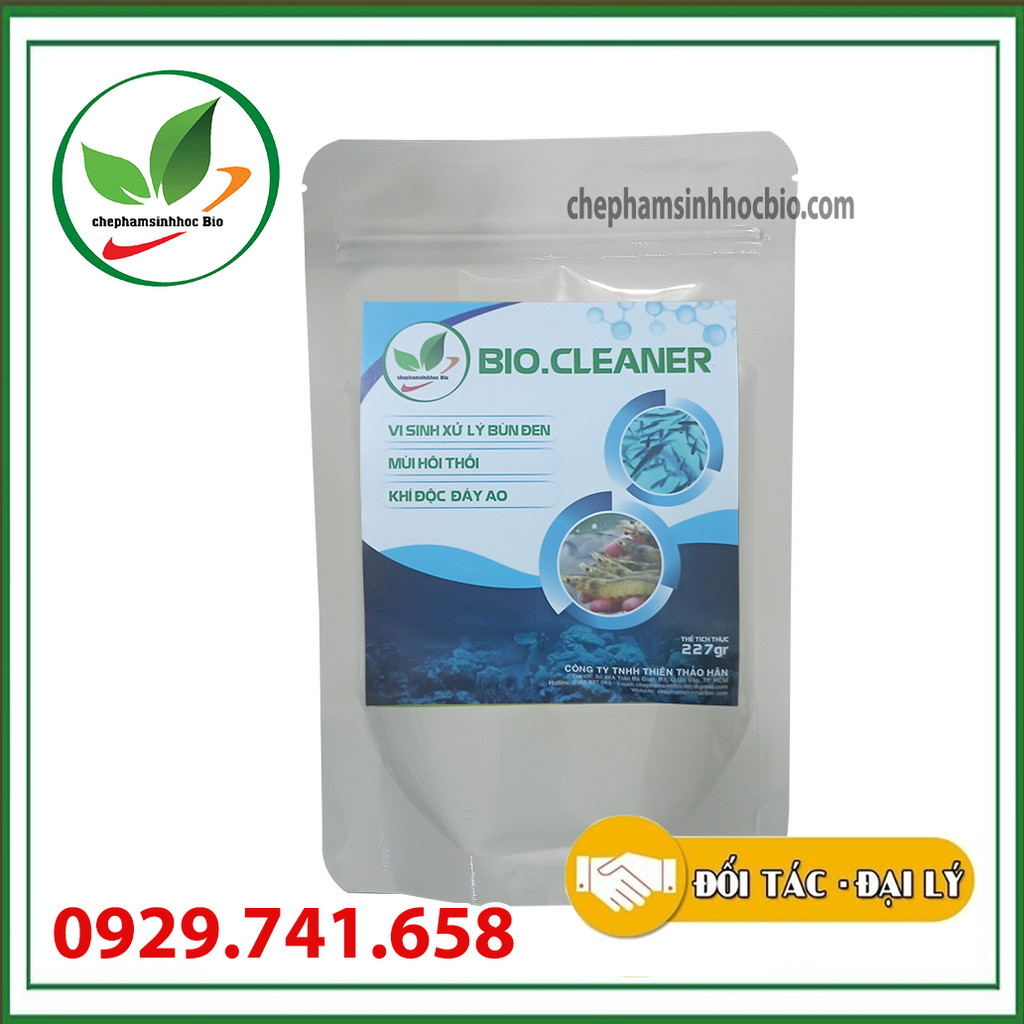 BIO. CLEANER Vi sinh xử lý bùn đen, mùi hôi thối, khí độc đáy ao. Túi 227gr