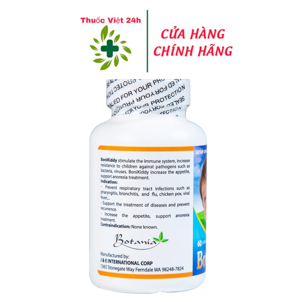 Bonikiddy - Tăng cường miễn dịch và đề kháng cho bé, giảm ốm vặt - Hộp 60 viên - ThuocViet24h