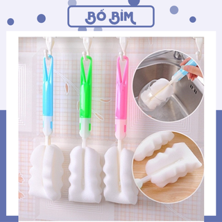 Cọ rửa bình sữa cho bé, cọ rửa bình sữa, cốc chén đầu mút xốp đa năng, shop bố bỉm