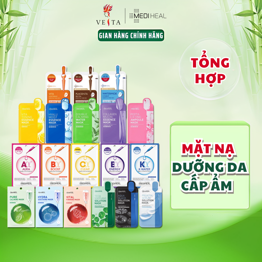 Mặt Nạ Giấy Mediheal Mask Dưỡng Ẩm Giảm Mụn Trắng Da Hàn Quốc 24ml