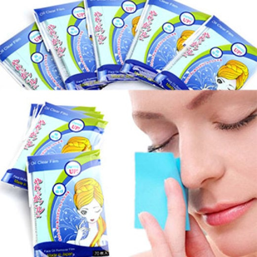 Giấy Thấm Dầu Jomi xanh 70 tờ từ Nhật Bản, phim siêu hút dầu da mặt
