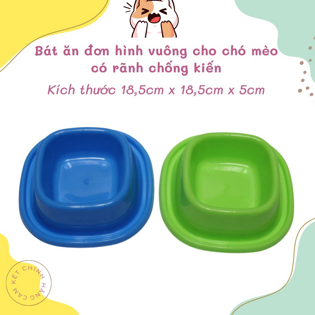 Bát nhựa đơn chống kiến dành cho chó mèo