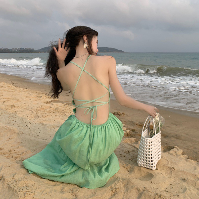 Đầm maxi đuôi cá hở lưng gợi cảm