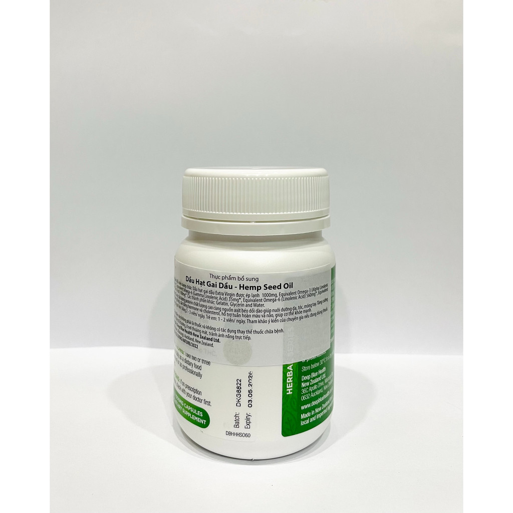 Tinh dầu hạt gai dầu Deep Blue Health Hem.p Seed Oil