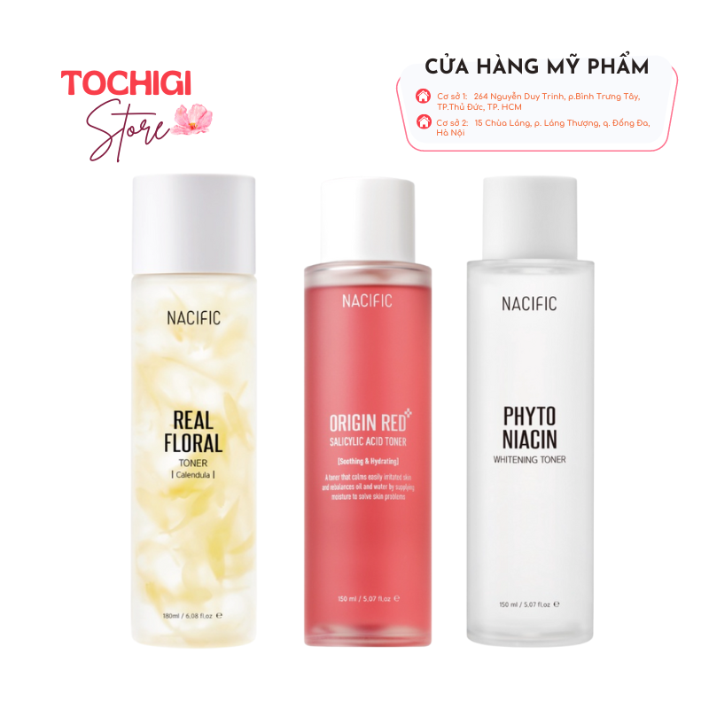 Nước hoa hồng Nacific Toner dưỡng ẩm, dưỡng trắng và làm dịu da 150/180ml