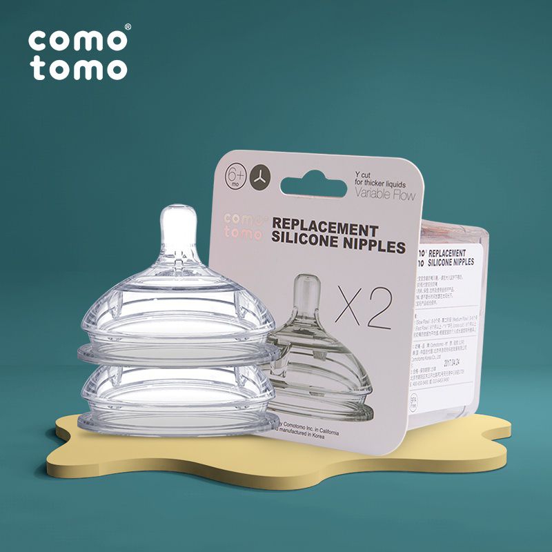 Núm ti bình sữa comotomo 1,2,3 y cut, chính hãng ,an toàn