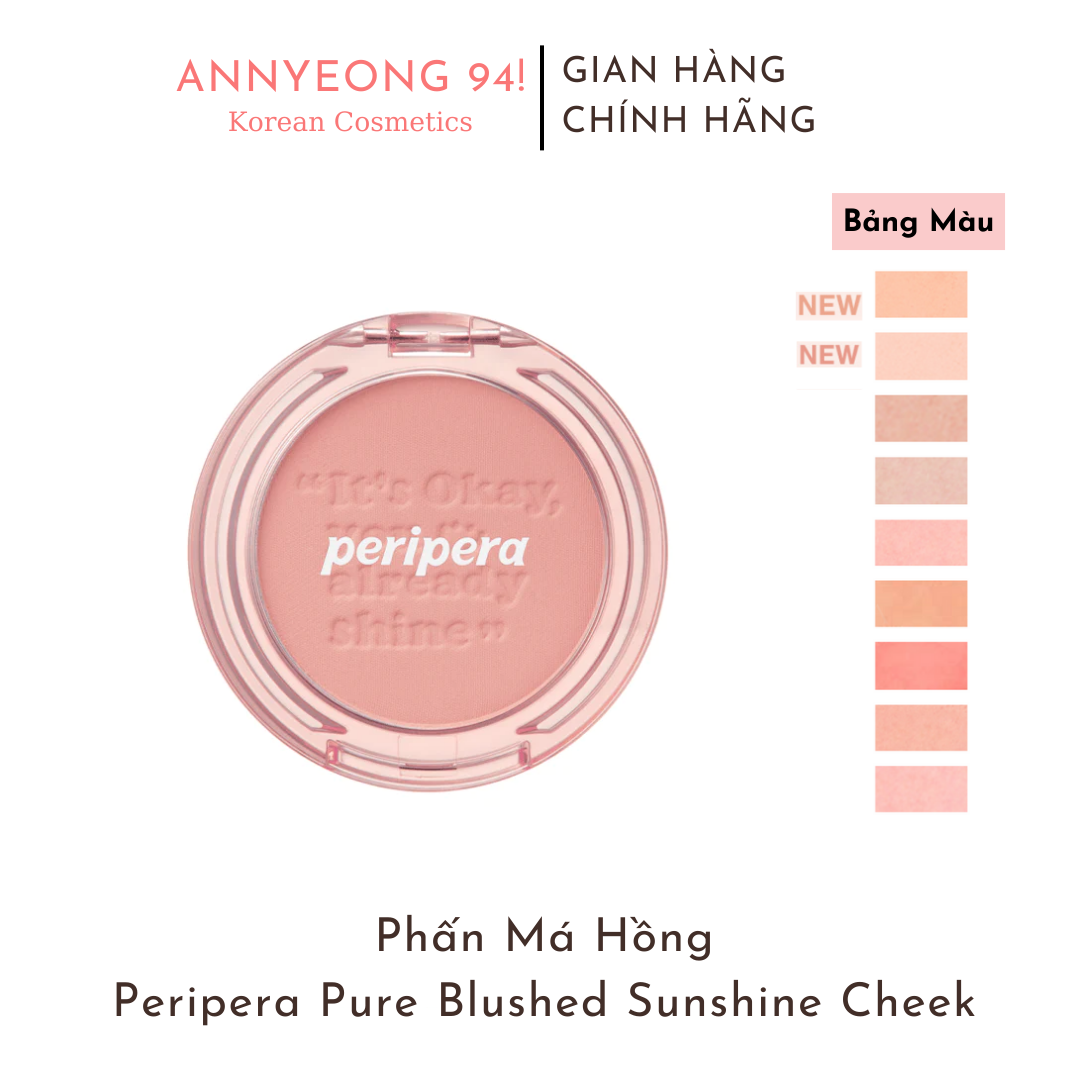 [Màu Mới 2023] Phấn Má Hồng Peripera Pure Blushed Sunshine Cheek | BigBuy360 - bigbuy360.vn