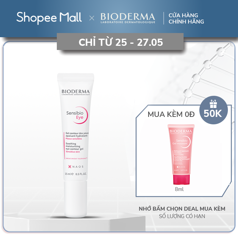 Kem dưỡng ẩm giảm bọng mắt Bioderma Sensibio Eye - 15ml