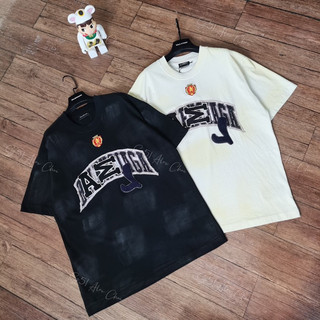 Áo thun - Balenciaga - BLCG vintage logo lions vải wash loang