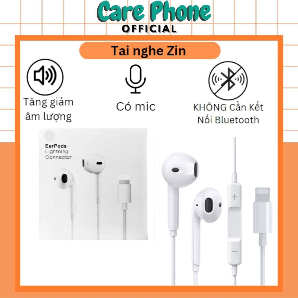 Tai nghe chân dẹt nhét tai , chồng ồn, âm lượng hay dùng tốt cho các dòng từ 7 đến 13 ( Bảo hành 1 đổi 1)