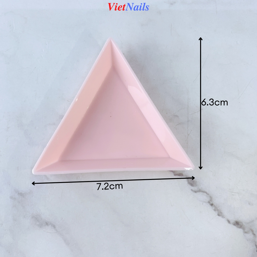 Khay Nhựa Hình Tam Giác Đựng Charm, Đá, Hoa Bột, Phụ Kiện Trang Trí Nail.