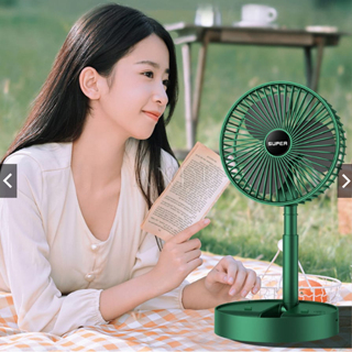 Quạt Tích Điện Gấp Gọn, Quạt Mini Để Bàn Xoay 180 Độ!! (Q02)