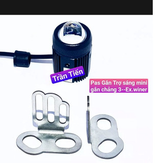 Bát gắn đèn trợ sáng Mini vào phuộc Inox 304