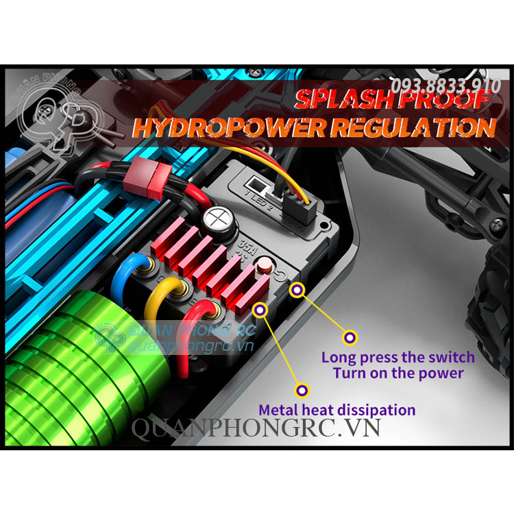 Xe Điều Khiển SCY 16101 PRO SWEEP Brushless 1/16 2.4G 4WD High Speed RC Truck Car