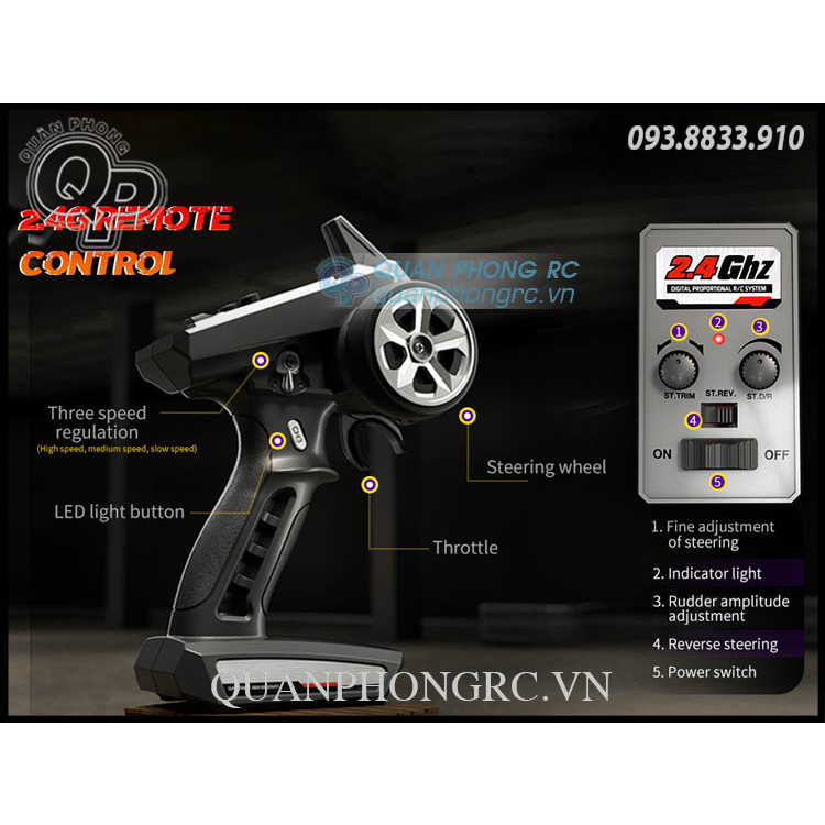 Xe Điều Khiển SCY 16101 PRO SWEEP Brushless 1/16 2.4G 4WD High Speed RC Truck Car