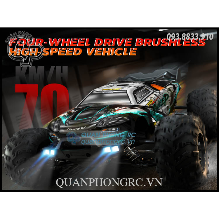 Xe Điều Khiển SCY 16101 PRO SWEEP Brushless 1/16 2.4G 4WD High Speed RC Truck Car