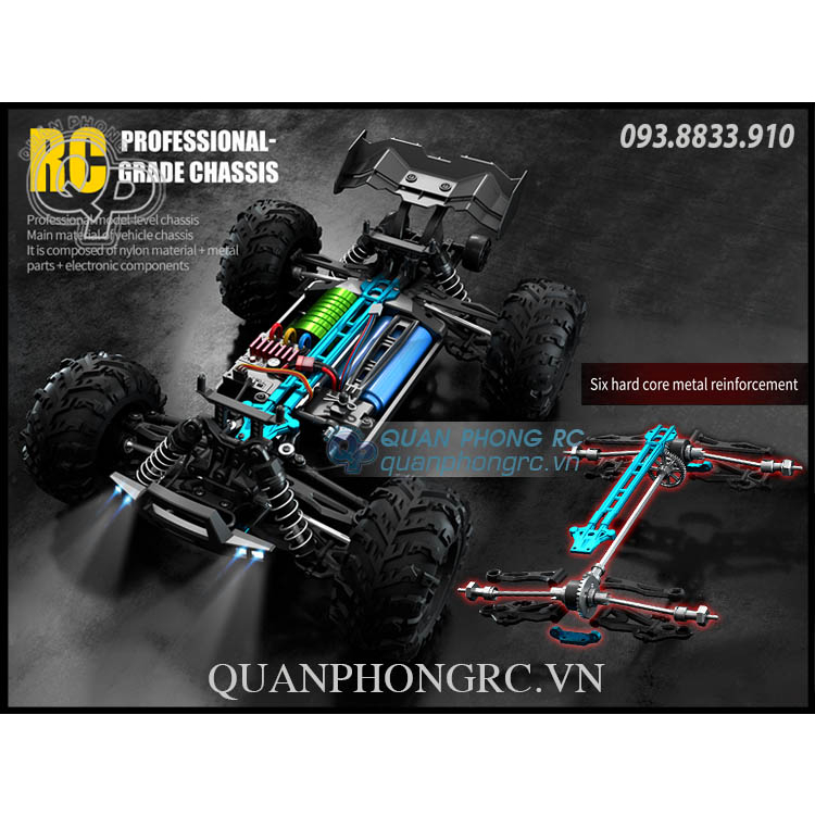 Xe Điều Khiển SCY 16101 PRO SWEEP Brushless 1/16 2.4G 4WD High Speed RC Truck Car