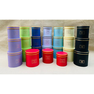 Hộp trụ tròn cắm hoa sáp, hoa tươi cao cấp set 3 cái 3 size sẵn kho TPHCM