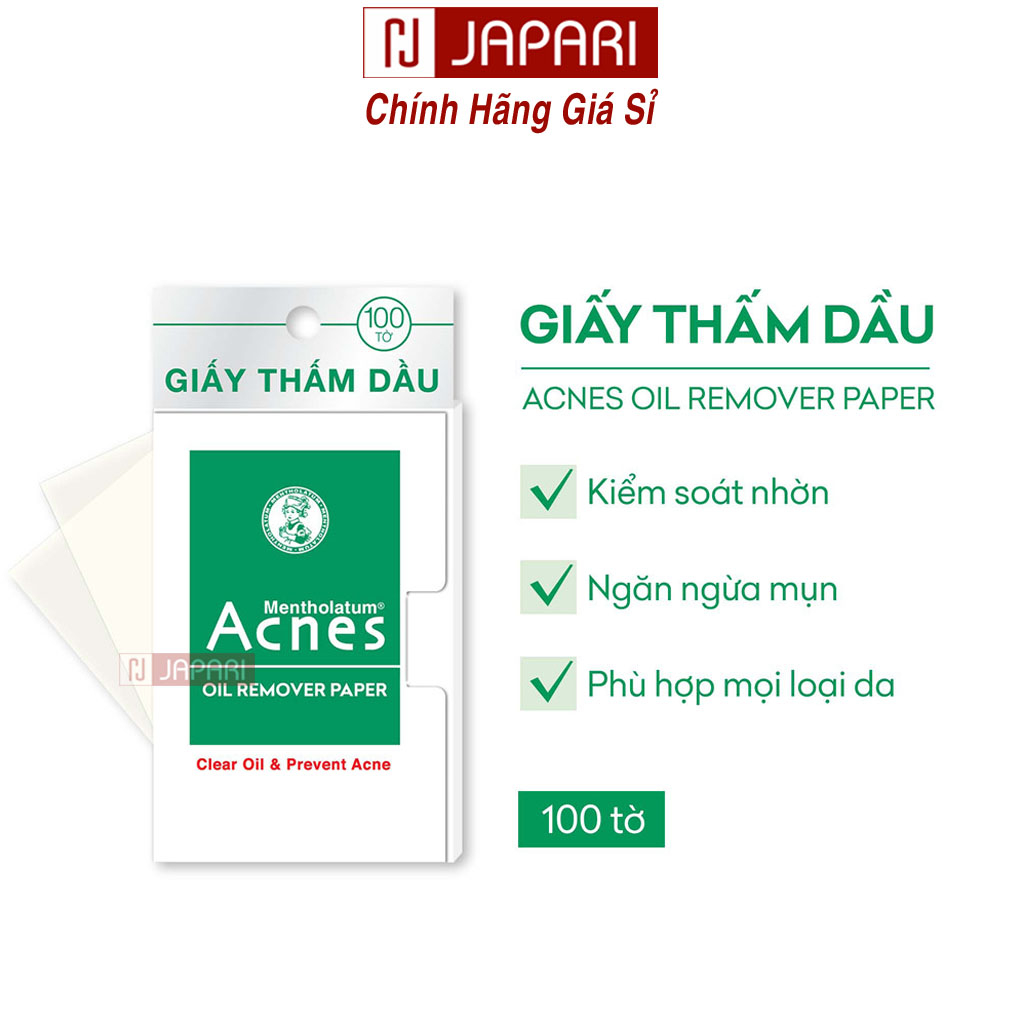 Giấy Thấm Dầu Da Mặt Acnes Ngừa Mụn Da Dầu Da Nhạy Cảm CHÍNH HÃNG ROHTO NHẬT Chăm Sóc Da Sau Trang Điểm Mỹ Phẩm JAPARI