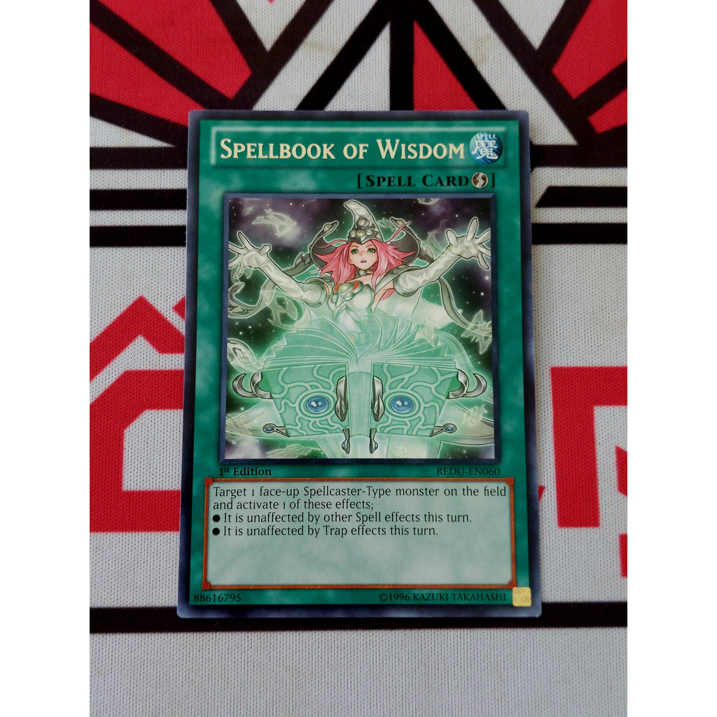 Thẻ Bài Mint90 Yugioh Spell Spellbook of Wisdom - REDU-EN060 - Rare