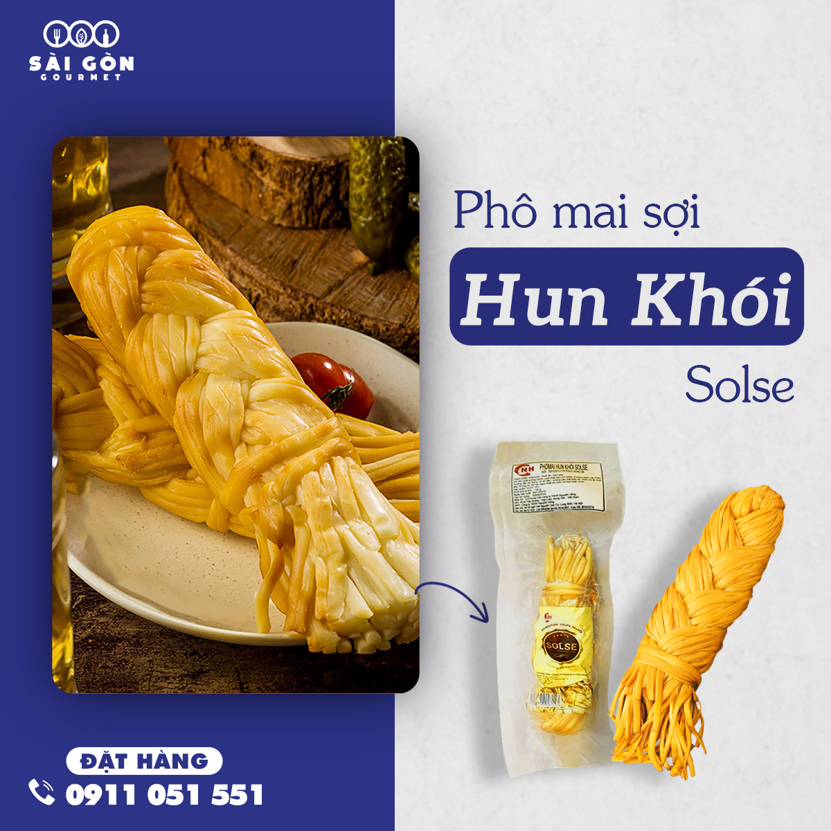 Phô mai hun khói Solse - Gói 100g