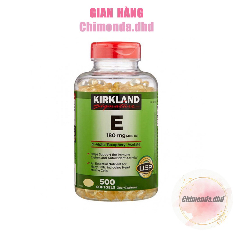 Viên uống Vitamin E 500 viên nhập từ Mỹ