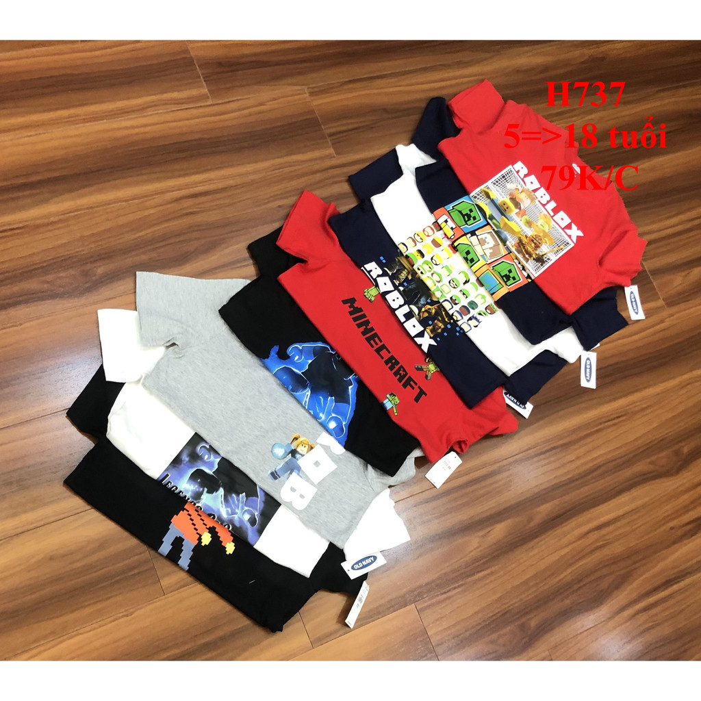 * Mã H737: Áo  bộ sưu tập Roblox, Minecraft siêu đẹp, xịn xò