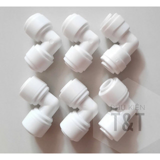 Co vuông phi 6 mm - co nhấn 2 đầu nối nhanh
