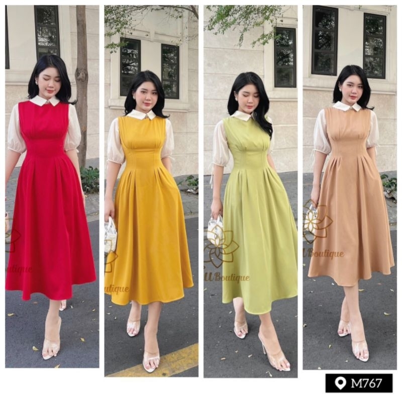 Set yếm nâu dáng dài 169k