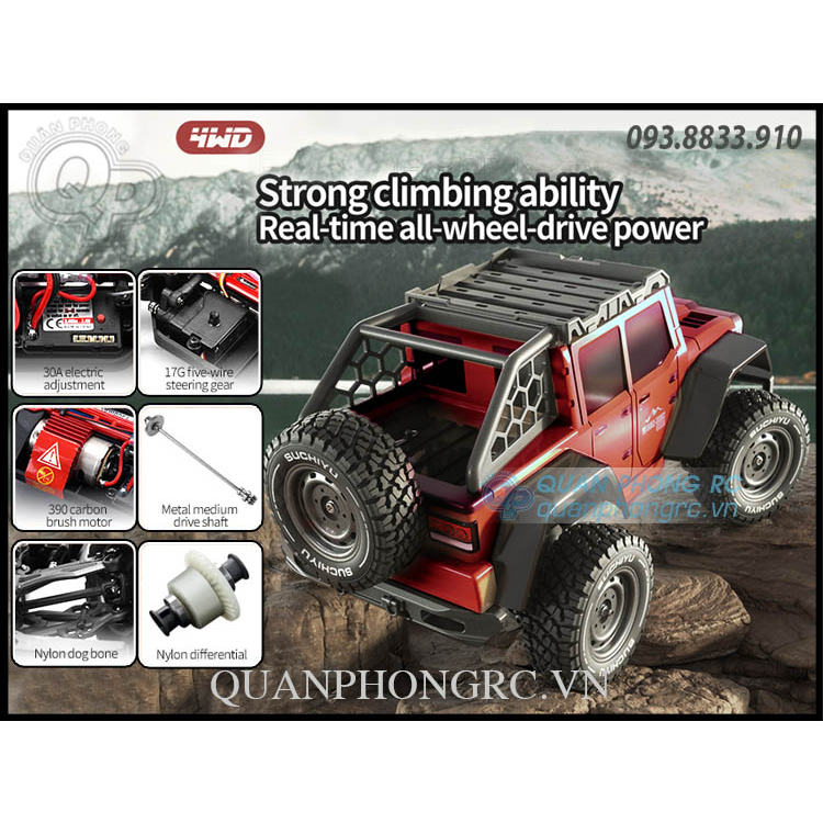 Xe Điều Khiển SCY 16104 WEAPON 1/16 2.4G 4WD High Speed RC Truck Car