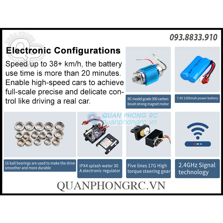 Xe Điều Khiển SCY 16104 WEAPON 1/16 2.4G 4WD High Speed RC Truck Car