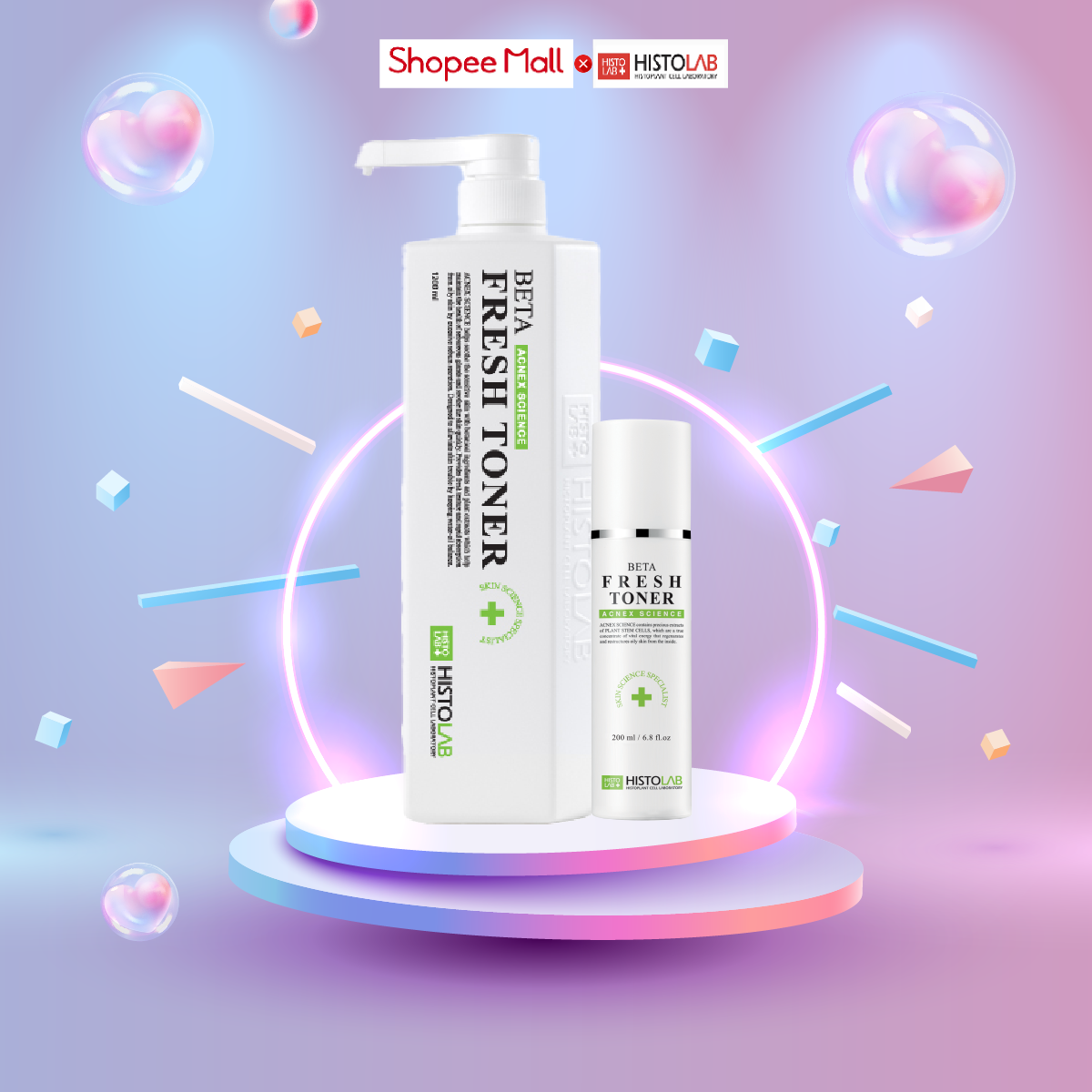 Nước Hoa Hồng HISTOLAB Beta Fresh Toner 1200ml - Giúp Loại Bỏ Mụn , Điều Tiết và Kiểm Soát Bã Nhờn