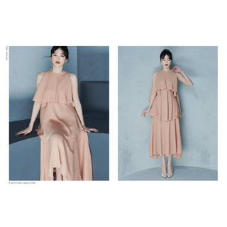 Váy SML Lane Jt La Duree Chiffon midi dress! Chính hãng 100%! 1850K