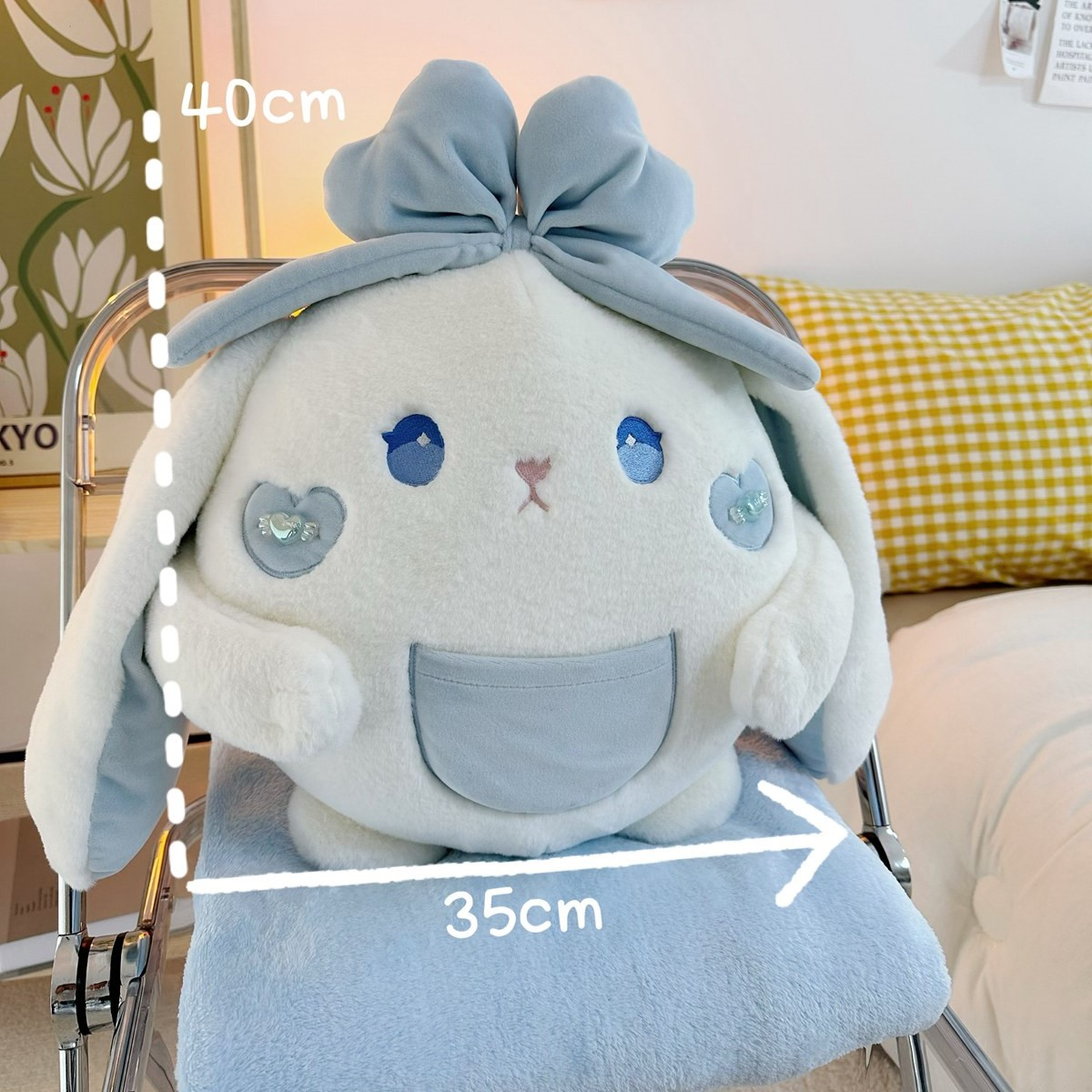 Order | Thú bông hình thỏ loli đáng yêu, bộ chăn gối văn phòng, gấu bông đút tay tiện lợi ấm áp