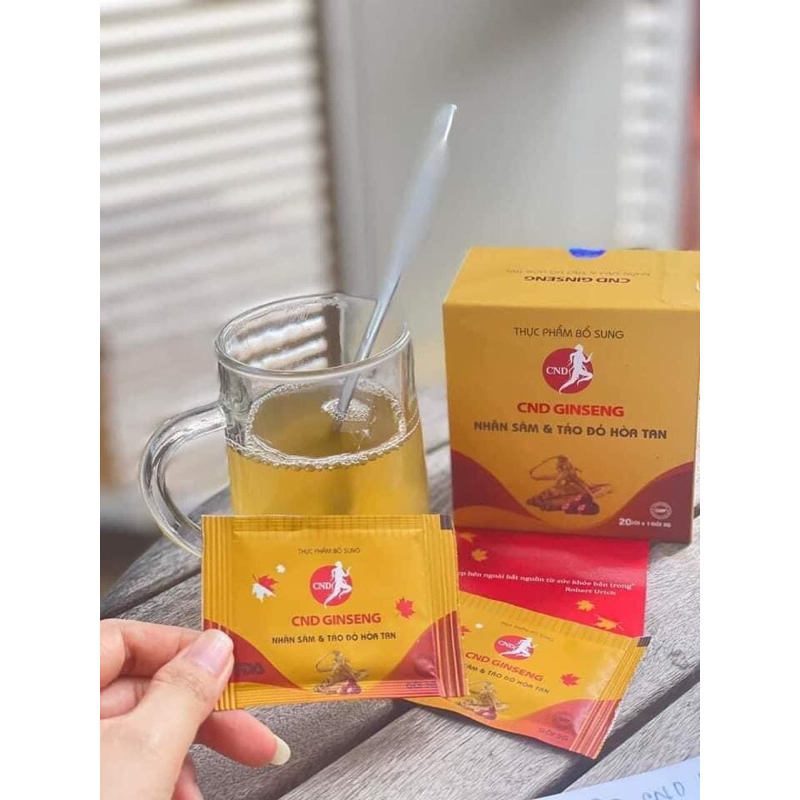 NHÂN SÂM VÀ TÁO ĐỎ HÒA TAN