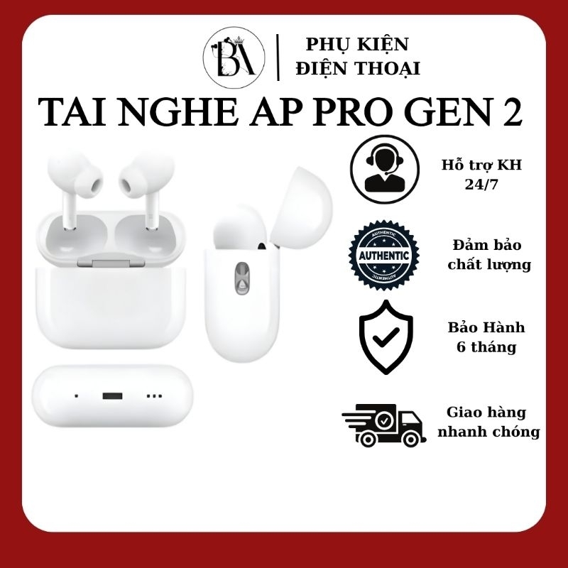Tai Nghe Bluetooth Pro Gen 2 Cảm Ứng Chạm Định Vị Đổi Tên - Bảo Hành 6th