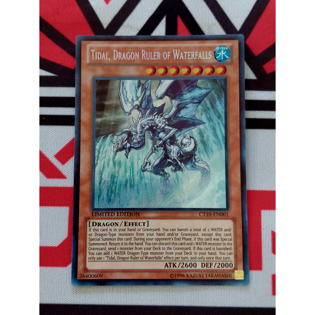 Thẻ Bài Mint90 Yugioh Monster Tidal, Dragon Ruler of Waterfalls - CT10-EN001 - Secret