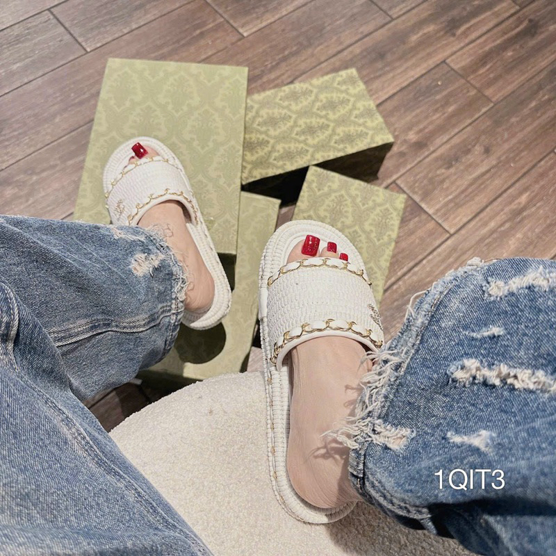 Dép Dù Viền Xích Cao Cấp Sang Êm Đẹp