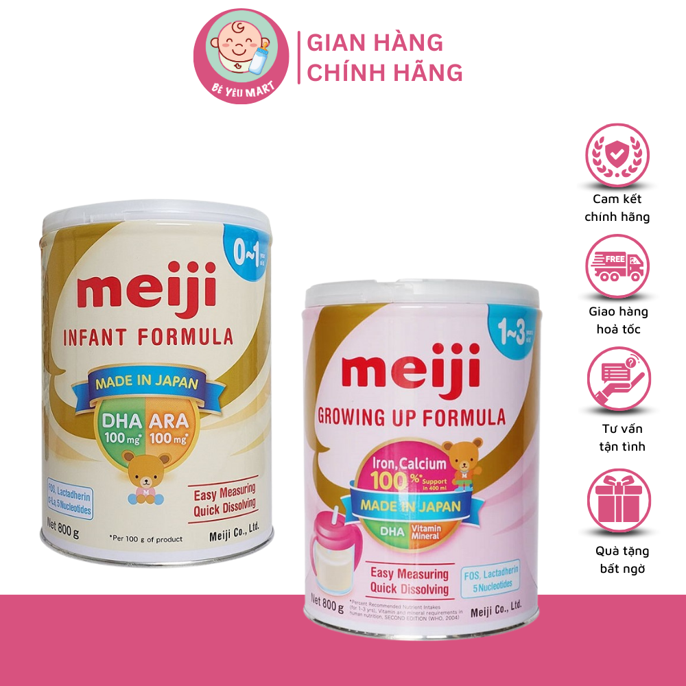 Sữa Bột MEIJI Nhập Khẩu Nhật Bản - Cung Cấp Dưỡng Chất, Phát Triển Toàn Diện (800g/900g)