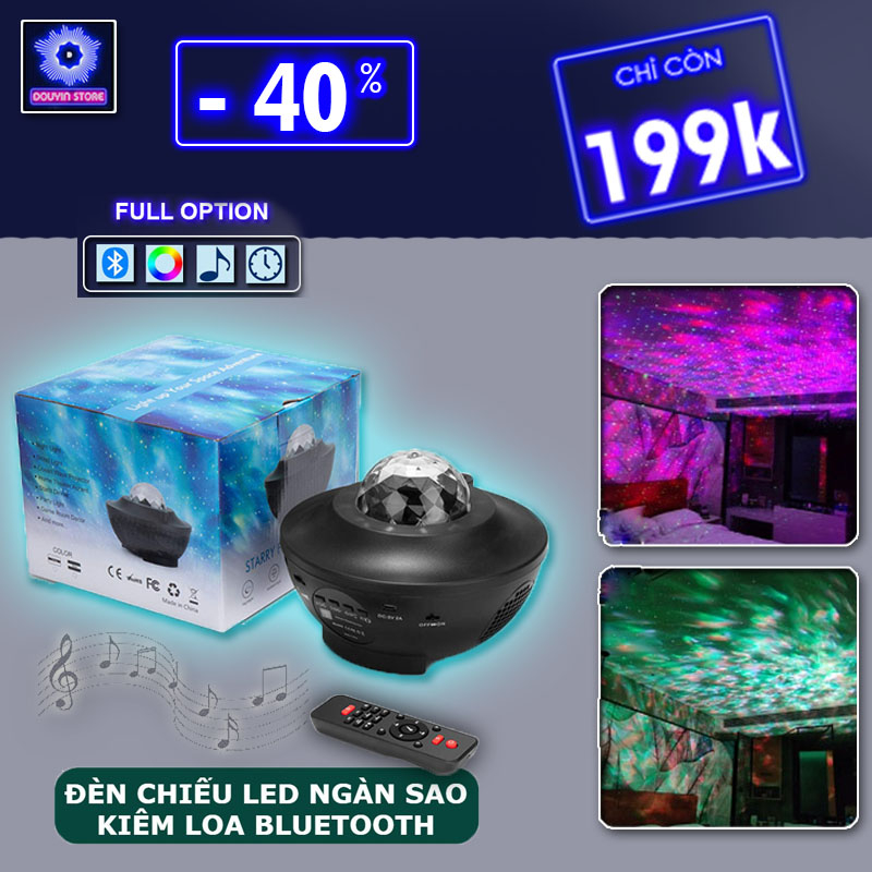 Đèn led galaxy ngàn sao kiêm loa bluetooth đèn sân khấu tạo hiệu ứng ánh sao Hot Tiktok | BigBuy360 - bigbuy360.vn