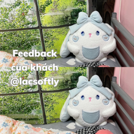 Order | Thú bông hình thỏ loli đáng yêu, bộ chăn gối văn phòng, gấu bông đút tay tiện lợi ấm áp