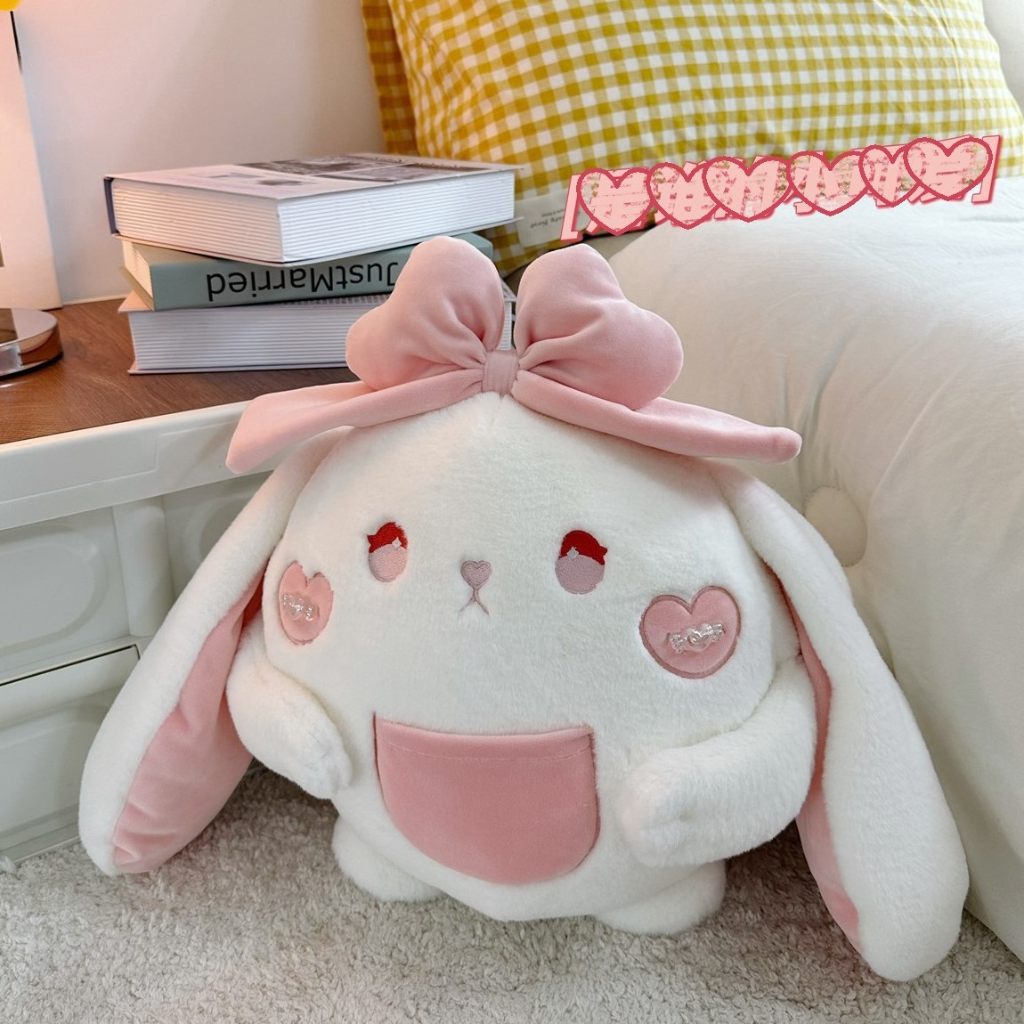 Order | Thú bông hình thỏ loli đáng yêu, bộ chăn gối văn phòng, gấu bông đút tay tiện lợi ấm áp