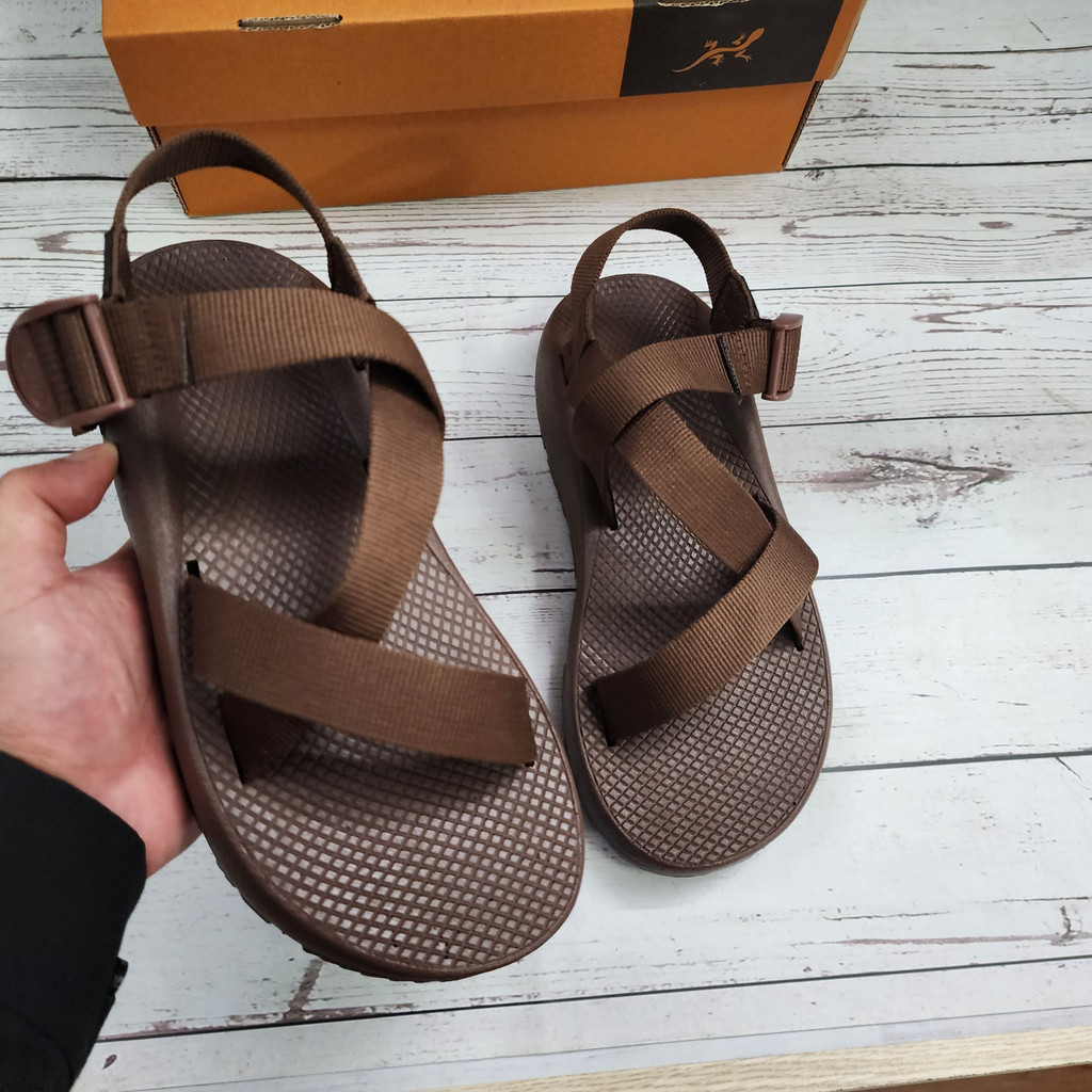 Dép Xăng Đan Nam Chaco Cao Cấp, Dép Chaco Đế Thơm Hương Quế Full Box Mã Nâu Socola TG20