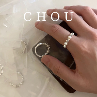 Nhẫn Màu Bạc Hạt Ngọc | CHOU ACCESSORIES |